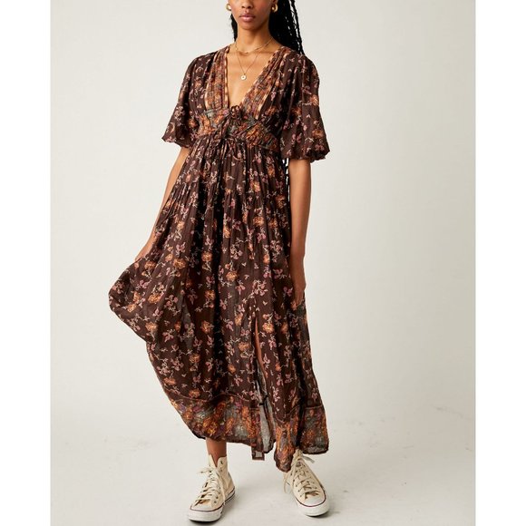 Free People Dresses & Skirts - 🎉LAST CHANCE🎉 FREE PEOPLE Lysette Maxi Dress / Chocolate Combo